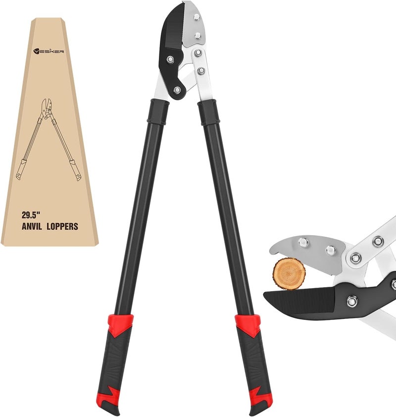 Yesker 29.5" Loppers Heavy Duty Tree Trimmer Sharp Anvil Blade Bypass Loppers up to 1.6 Inch Dia Cut Capacity Compound Action System Limb Branch Cutter Ideal for Tree Trimming Garden Maintenance - Image 1